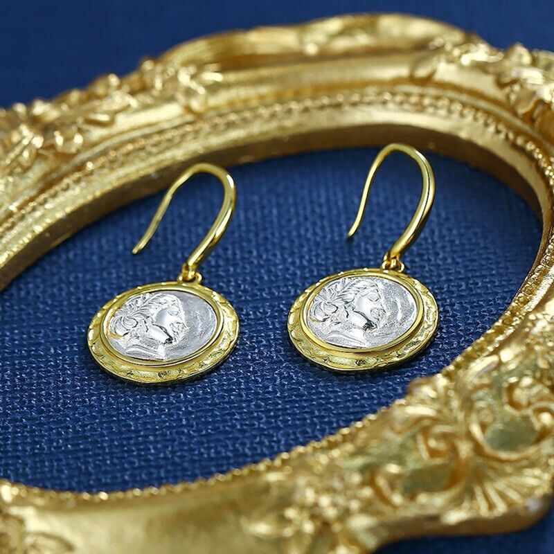 Boucles d'oreilles réplique de pièces de monnaie romaines E1077