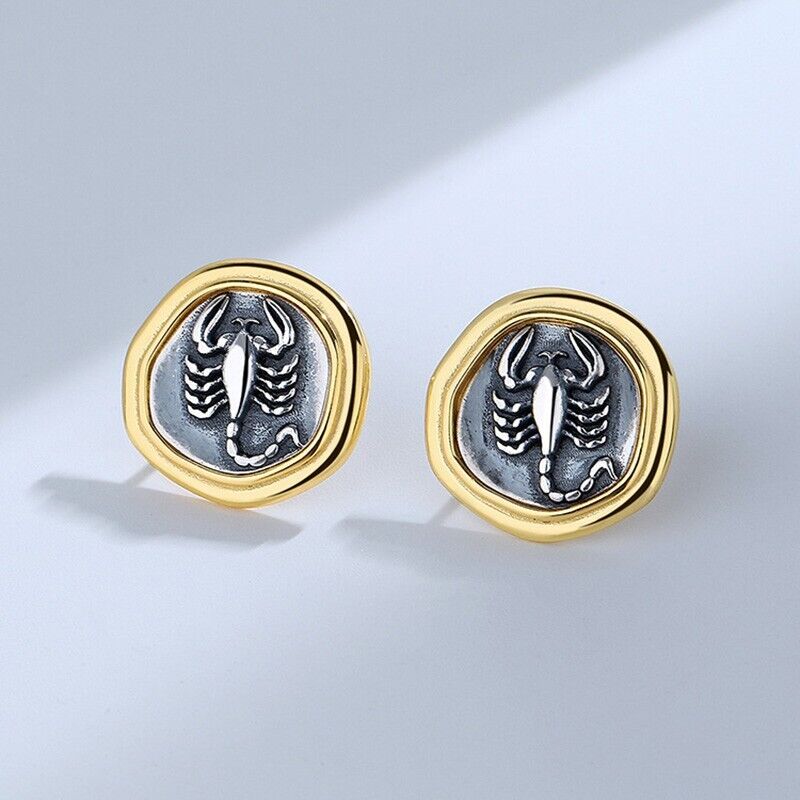 Boucles d'oreilles pièce de monnaie romaine Scorpion E1018