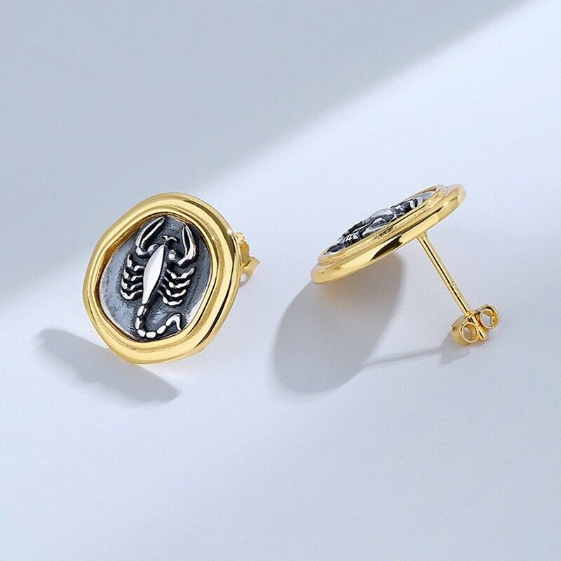 Boucles d'oreilles pièce de monnaie romaine Scorpion E1018