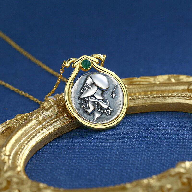 Collier de pièces de monnaie grecques Athéna N1033