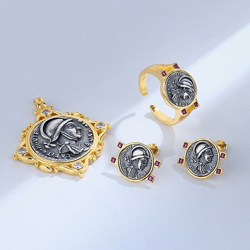 Pendentif pièce de monnaie grecque Mars N1028
