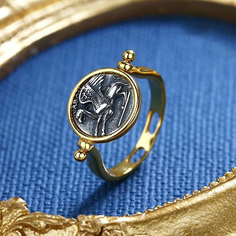 Griffin et Hercules Coin Ring R1026