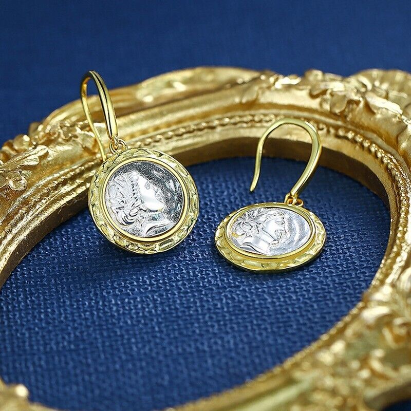 Boucles d'oreilles réplique de pièces de monnaie romaines E1077