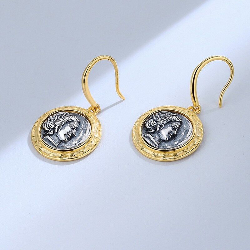 Boucles d'oreilles réplique de pièces de monnaie romaines E1057