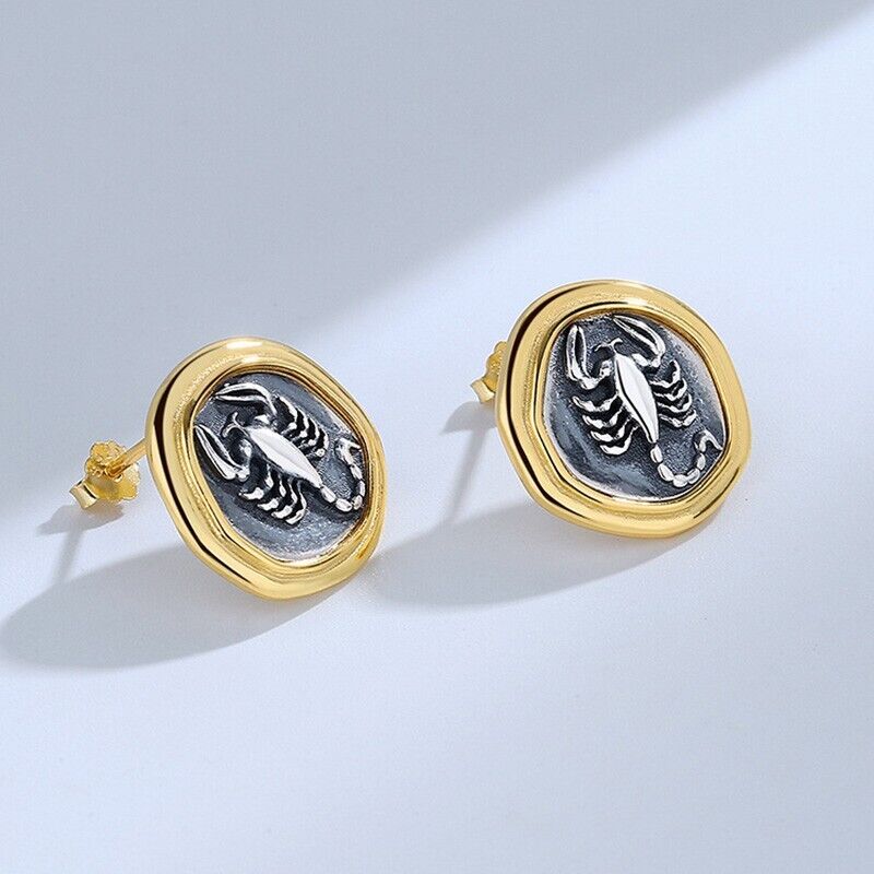 Boucles d'oreilles pièce de monnaie romaine Scorpion E1018