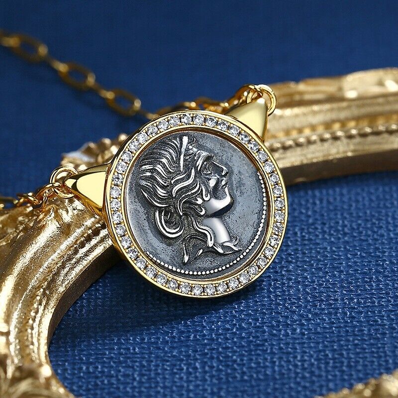 Collier de pièces de monnaie romaines Jules César N1036