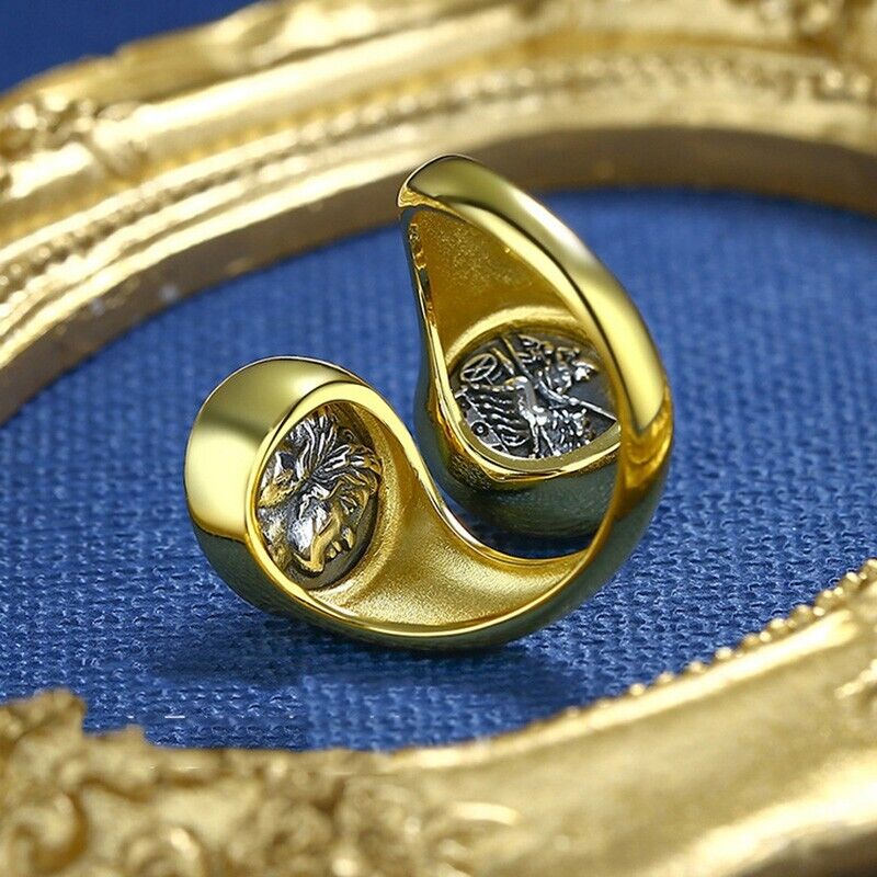 Bague pièce de monnaie romaine Janus R1028