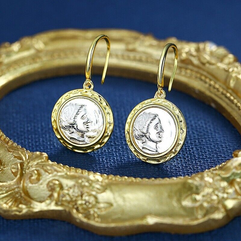 Boucles d'oreilles réplique de pièces de monnaie romaines E1077