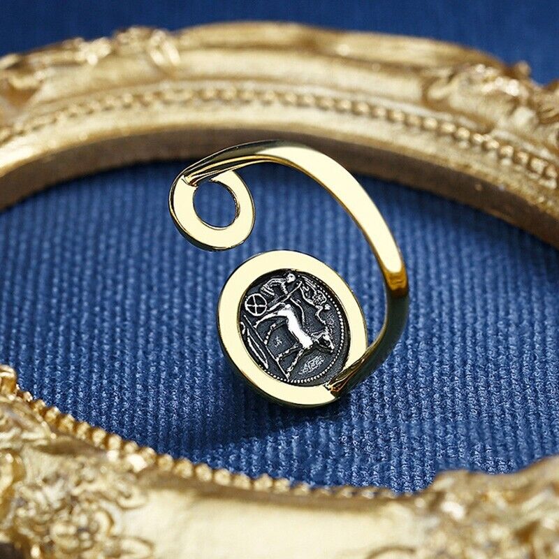 Bague pièce de monnaie lapin sicilien R1049