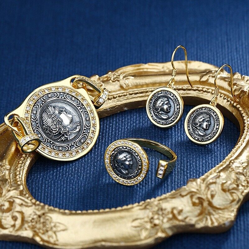 Boucles d'oreilles en pièces de monnaie romaines Artemis E1060