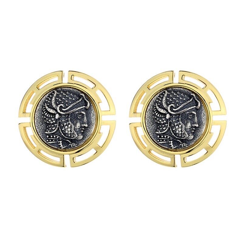 Boucles d'oreilles en pièces de monnaie romaines séleucides E1052