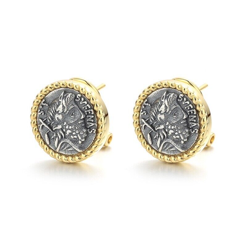 Boucles d'oreilles pièces de monnaie romaines Santu E1054