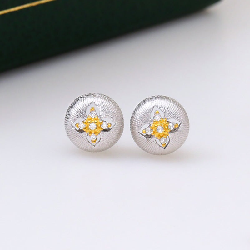 Boucles D'oreilles Soyeuses Dôme Trèfle 5087