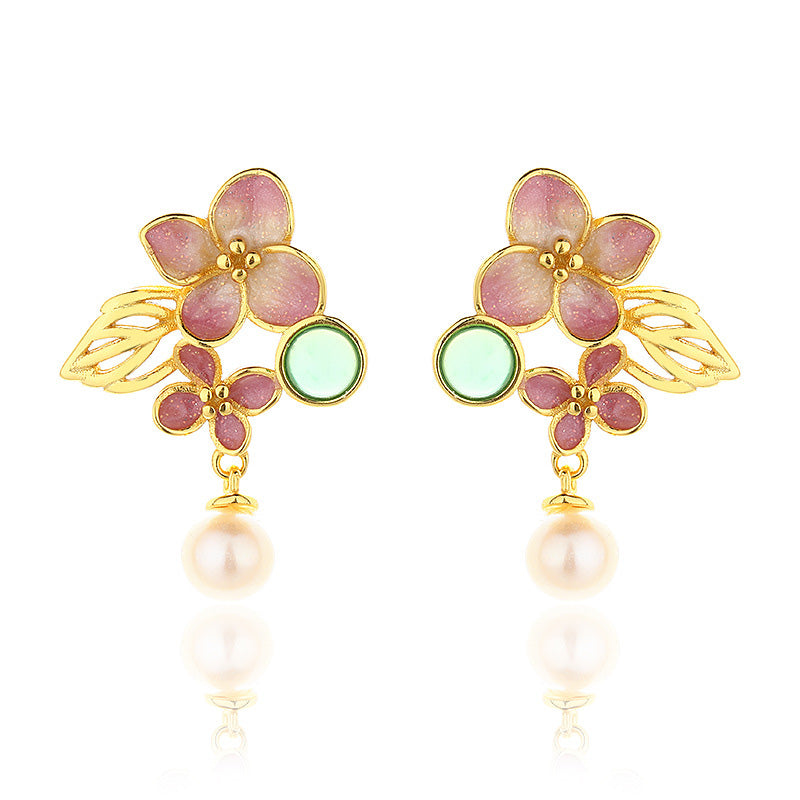 Boucles d'oreilles lustre en perles d'eau douce PE1046
