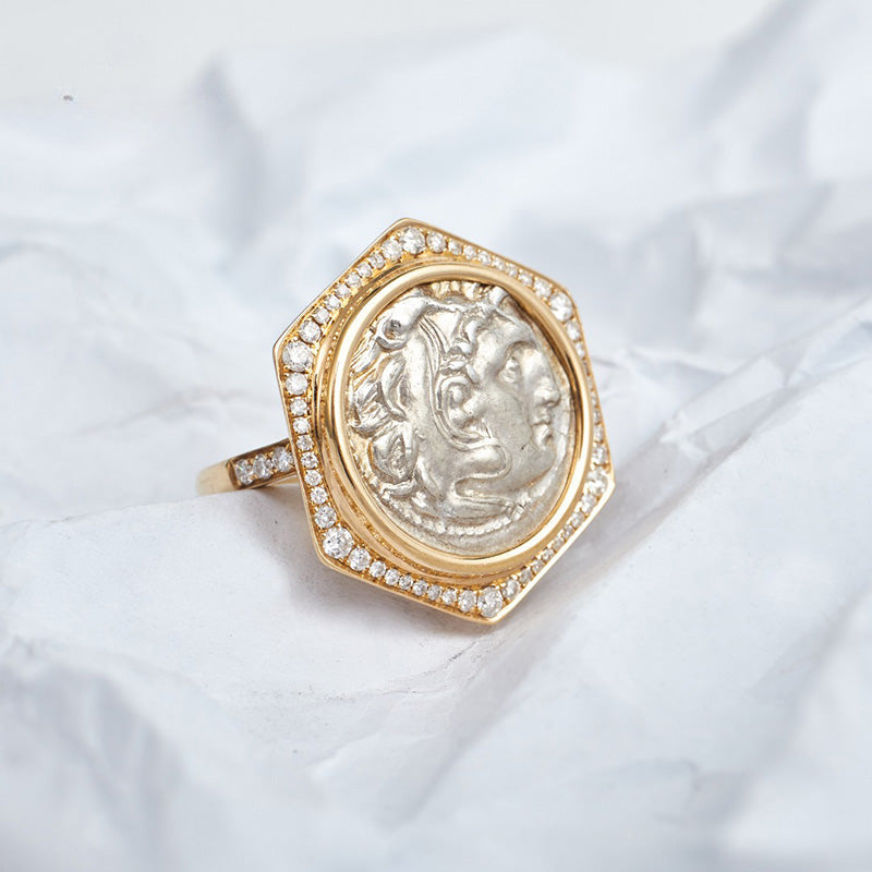 Bague médaillon byzantine Héraclès