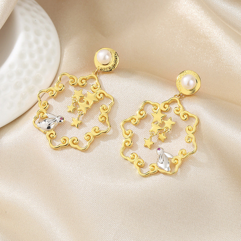 Boucles d'oreilles florales en perles d'eau douce PE1035