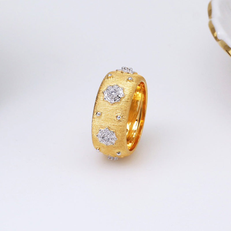 Bague Soyeuse Fleurs Étoilées 5027