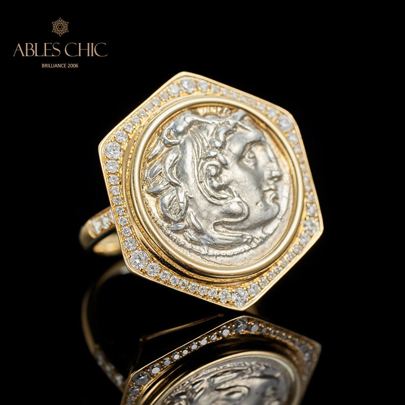 Bague médaillon byzantine Héraclès