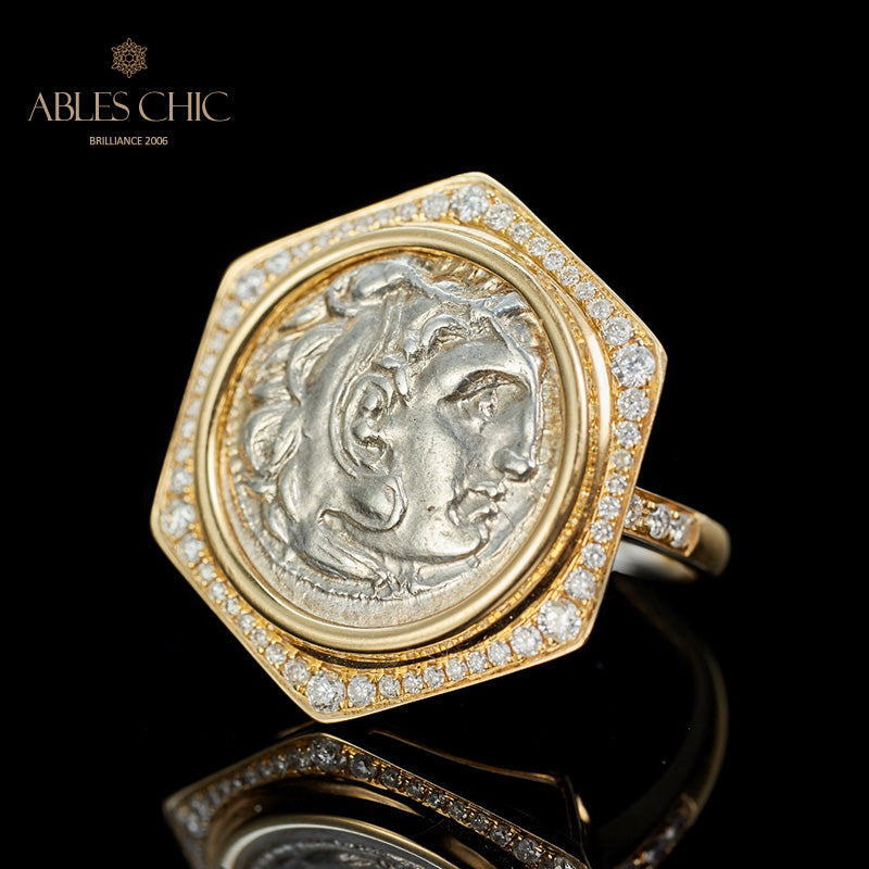 Bague médaillon byzantine Héraclès