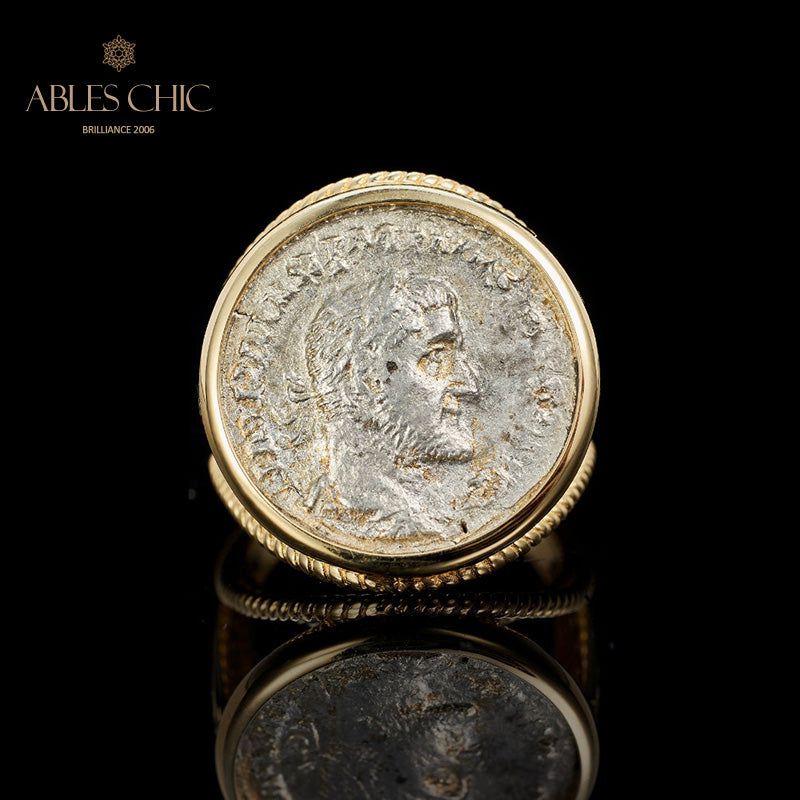 Anneau de pièce de monnaie byzantin Didrachme