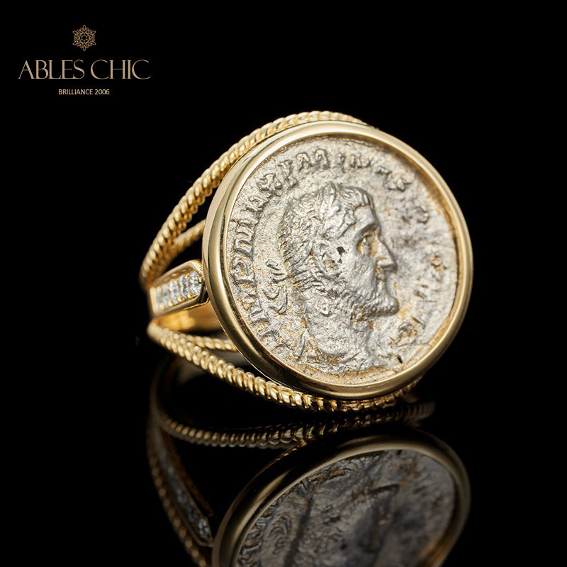Anneau de pièce de monnaie byzantin Didrachme