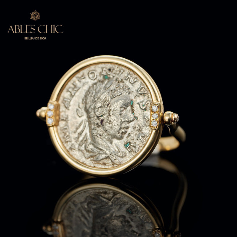 Bague pendentif pièce d’argent byzantine