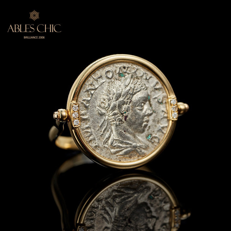 Bague pendentif pièce d’argent byzantine