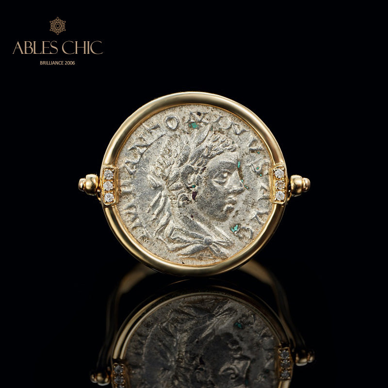 Bague pendentif pièce d’argent byzantine