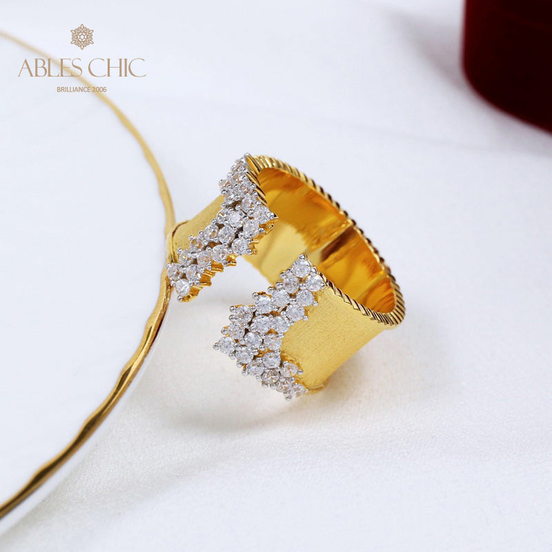 Bague florale embellissement CZ 5572