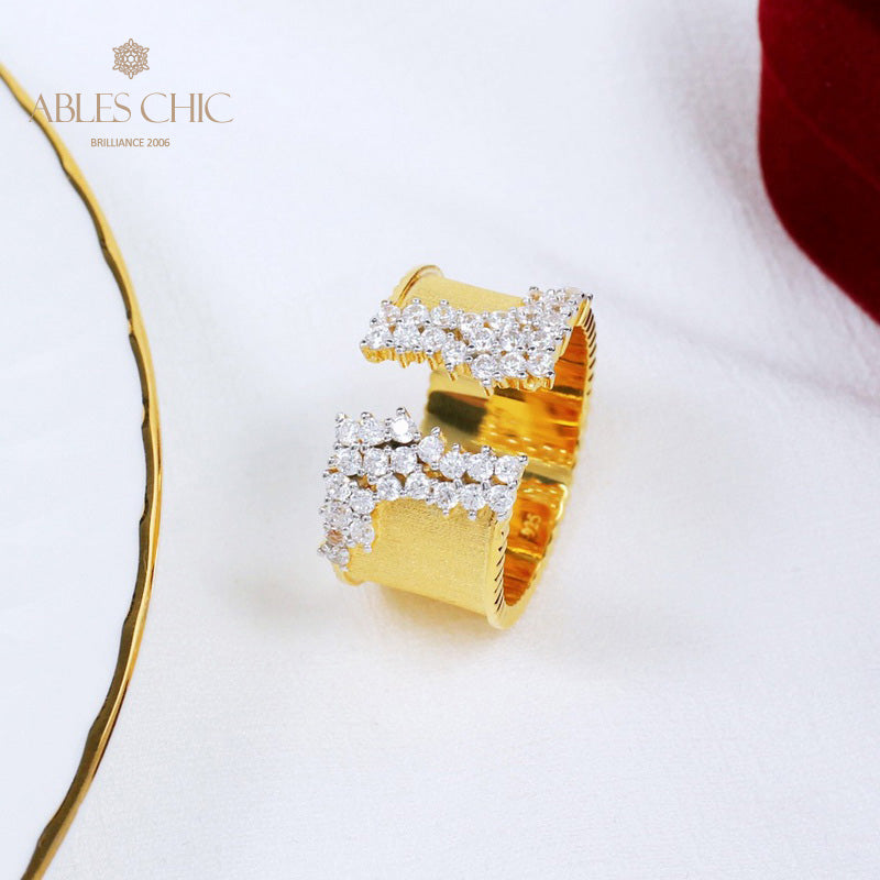 Bague florale embellissement CZ 5572