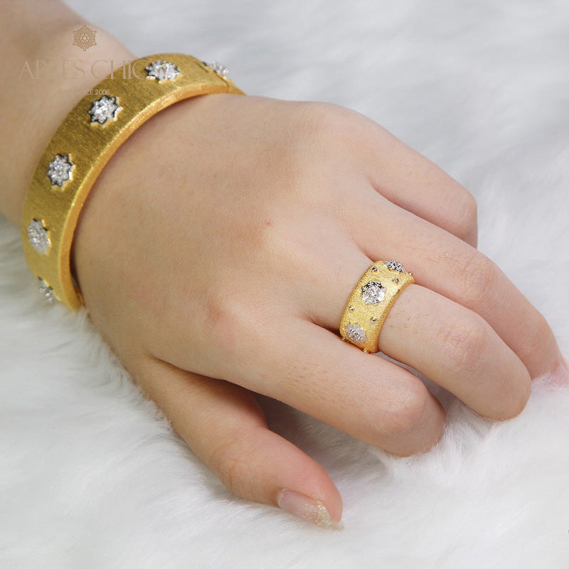 Bague Soyeuse Fleurs Étoilées 5027