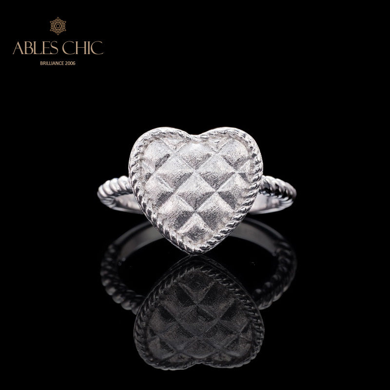 Bague Coeur Grain Croisé 6075