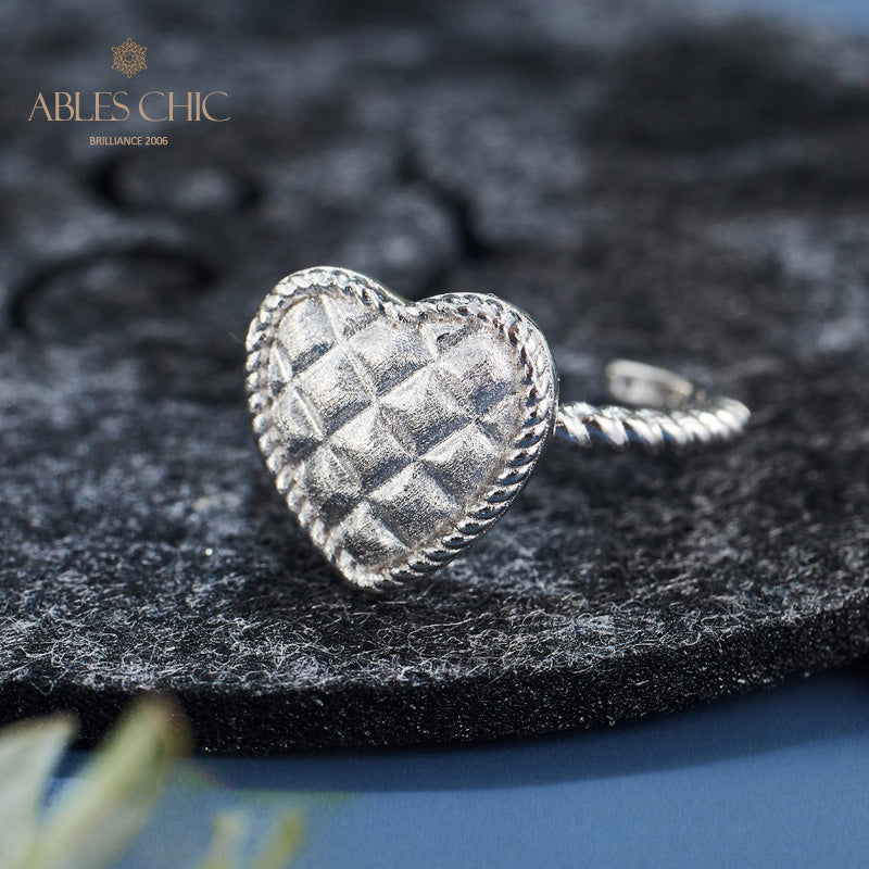 Bague Coeur Grain Croisé 6075