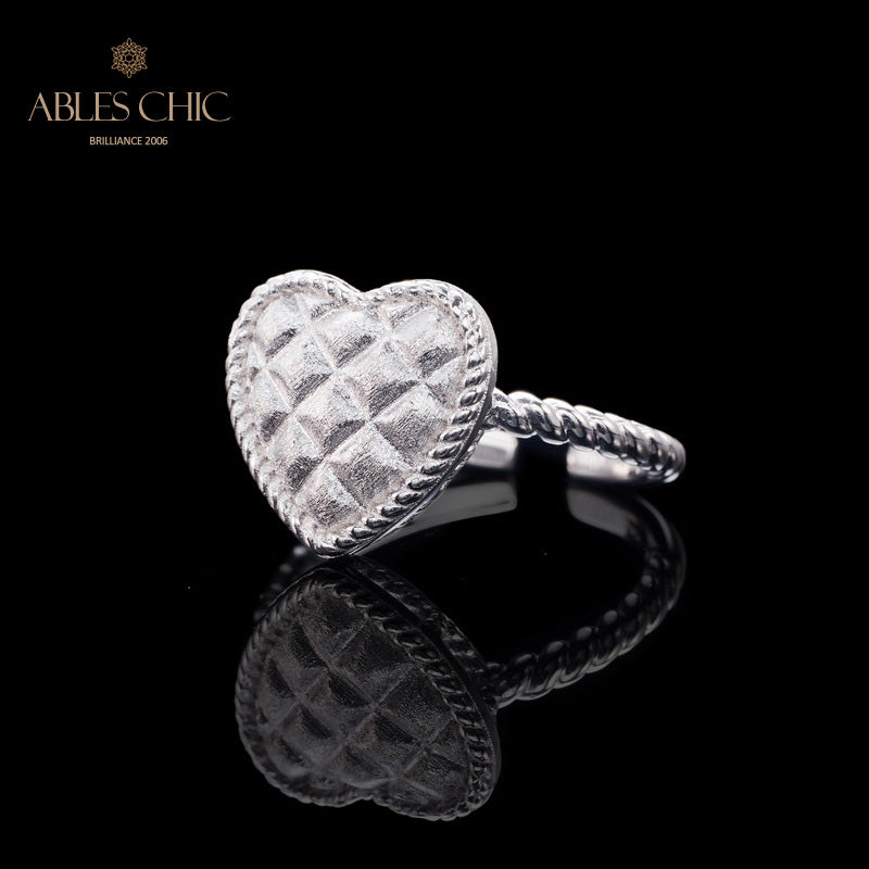 Bague Coeur Grain Croisé 6075