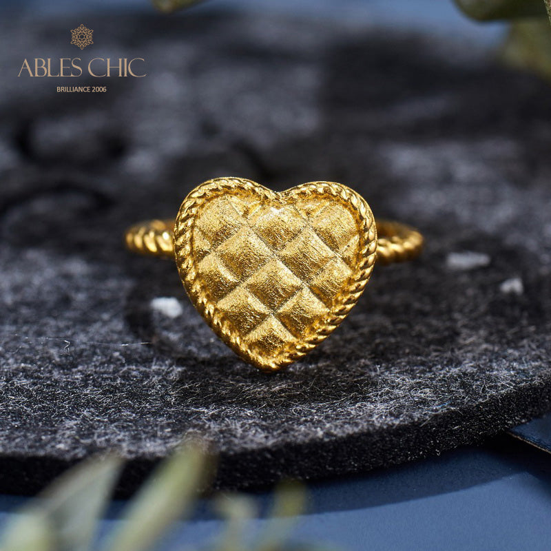Bague Coeur Grain Croisé 6075