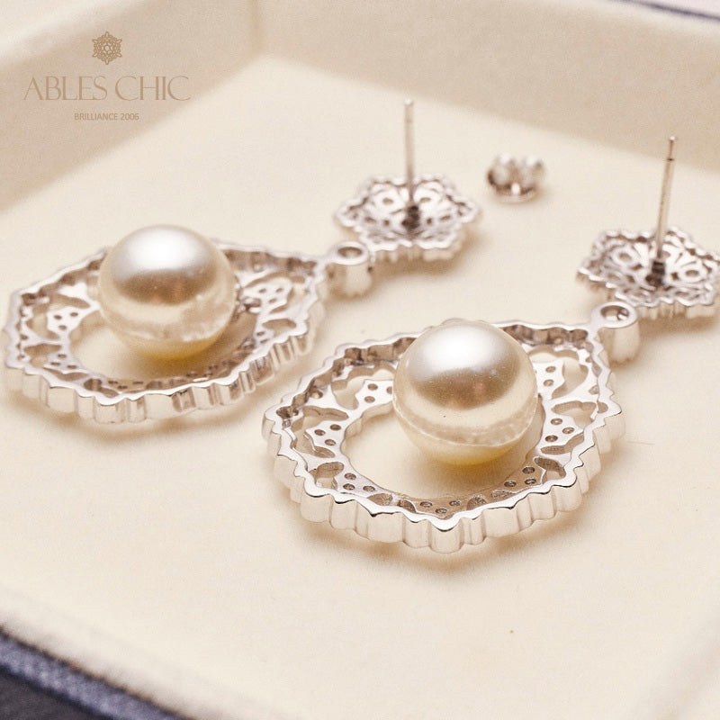 Boucles d'oreilles en filigrane de pétales de rose 6276