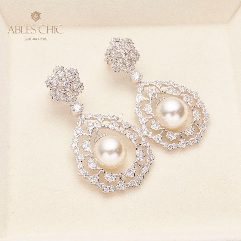 Boucles d'oreilles en filigrane de pétales de rose 6276