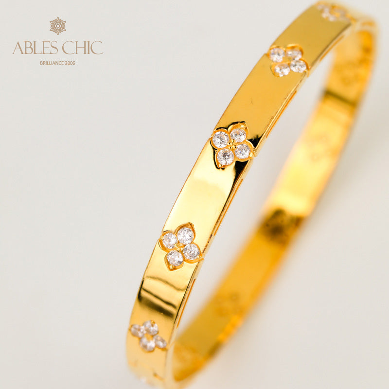 Bracelet trèfles hautement polis 203707