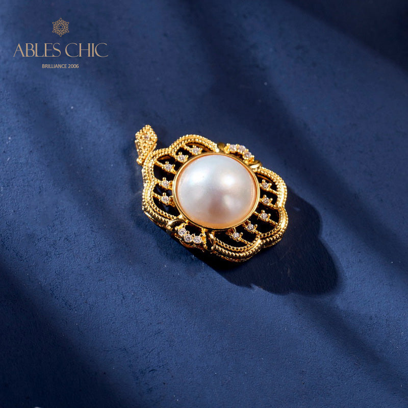Pendentif Mabe Pearl Fretwork 5990