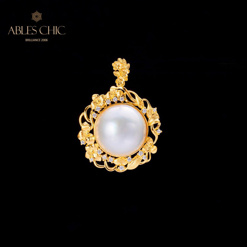 Pendentif halo guirlande de perles Mabe 5819