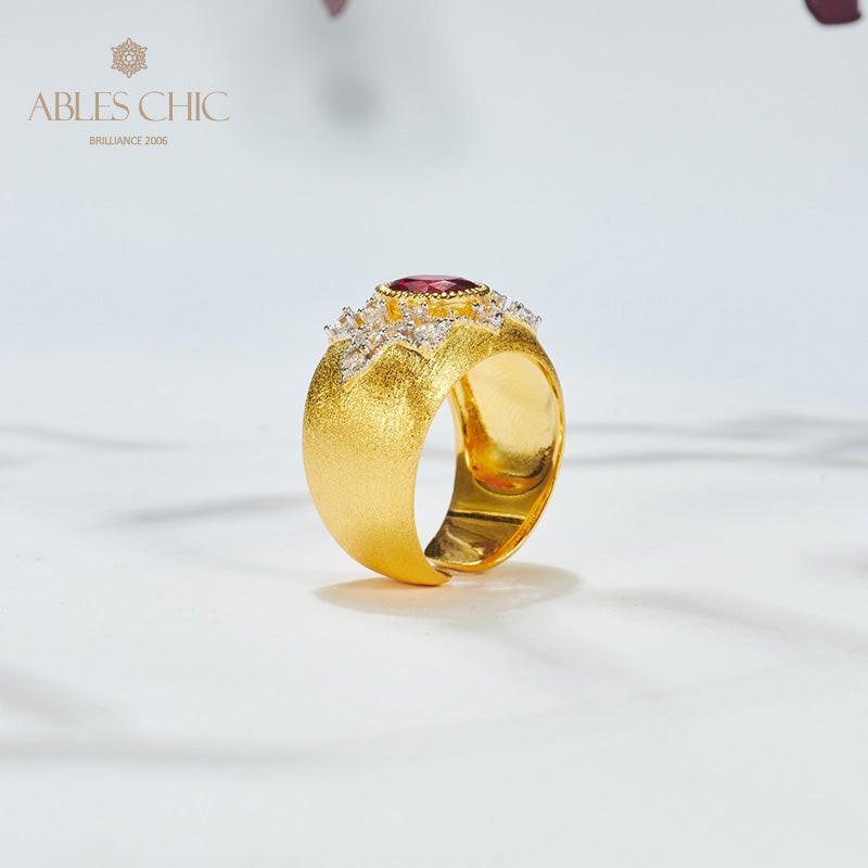 Bague Soyeuse Fleur de Saphir 6065