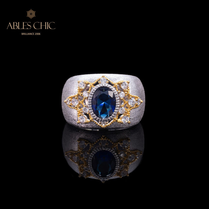 Bague Soyeuse Fleur de Saphir 6065