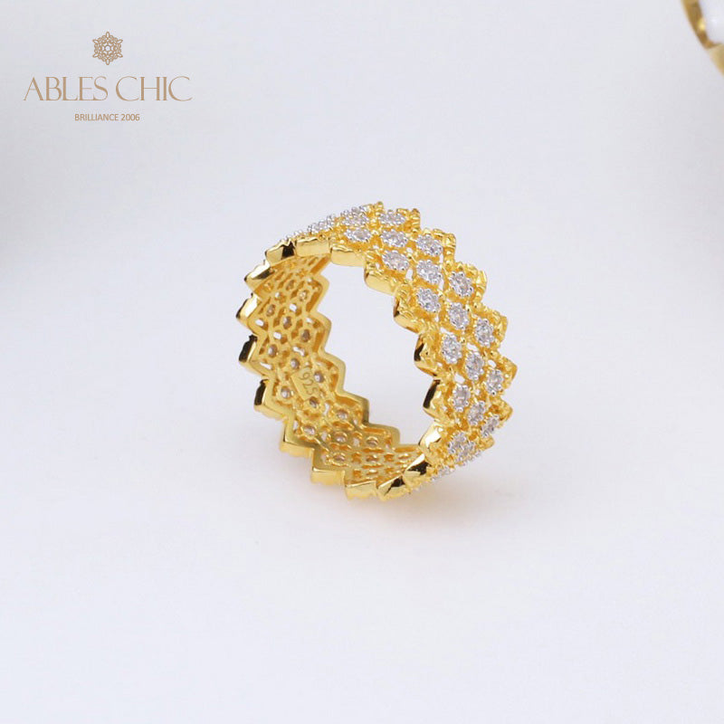 Bague Pierre Multi-Rangs Dentelle 5009