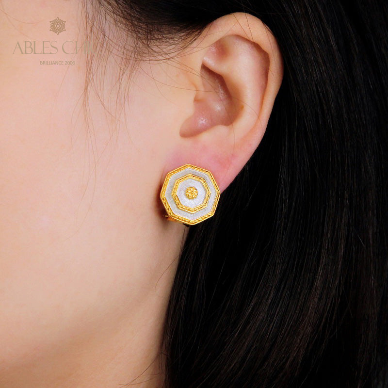Boucles d'oreilles Symétrie Bouclier Soyeux 5396