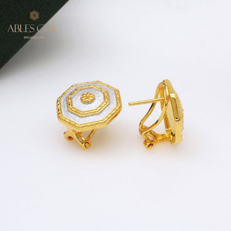 Boucles d'oreilles Symétrie Bouclier Soyeux 5396