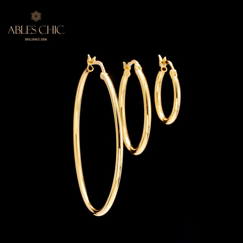 Boucles d'oreilles créoles 15 mm/25 mm/45 mm 5836