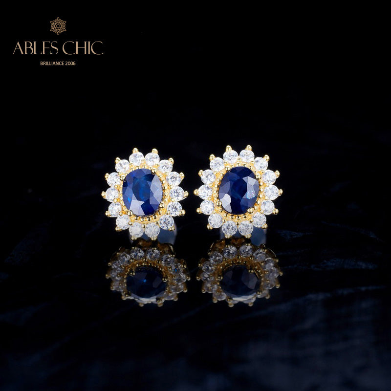 Boucles d'oreilles florales rubis naturel 5816