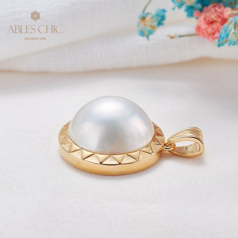 Pendentif minimaliste perle Mabe 5841