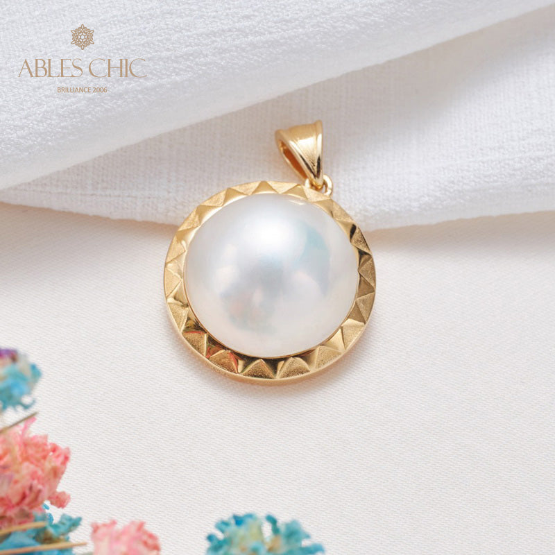 Pendentif minimaliste perle Mabe 5841