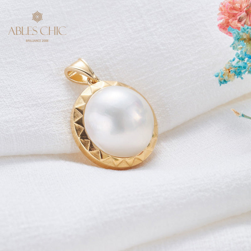Pendentif minimaliste perle Mabe 5841
